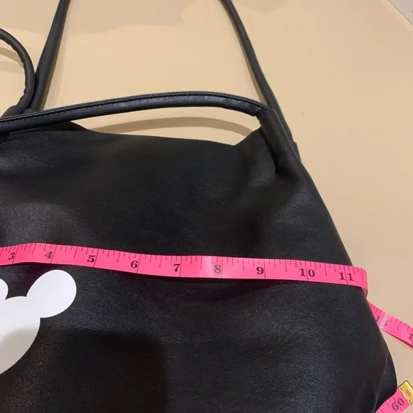 Black Tote Bag with White Mickey Mouse Design EUC - Picture 7 of 9